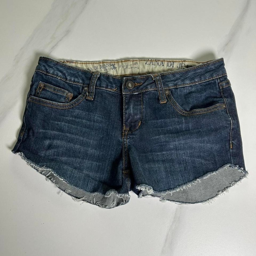 Vintage Y2K 2000s Zana Di Low Rise Micro Mini Booty Shorts Denim Cut Offs‎
